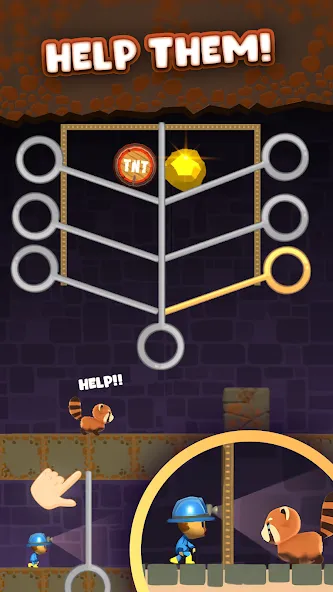 Mine Rescue: Gold Mining Games (Майн Рескью) [MOD: Меню/Много денег] - Скриншот 3