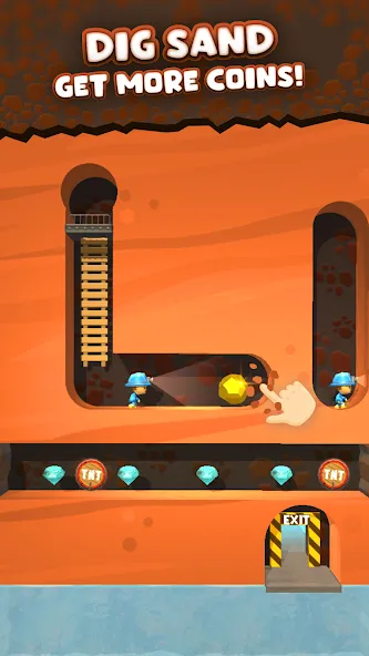 Mine Rescue: Gold Mining Games (Майн Рескью) [MOD: Меню/Много денег] - Скриншот 5