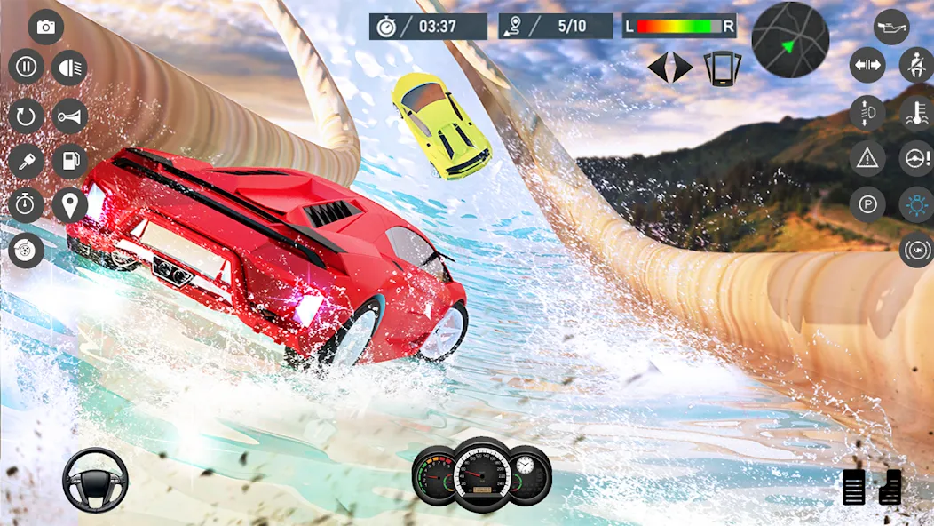 Water Slide Car Race games (Ватер Слайд Кар Рейс игры) [MOD: Мод Меню/Взлом] - Скриншот 1