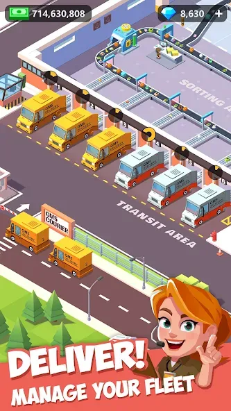 Idle Courier (Айдл Курьер) [MOD: Разблокировано] - Скриншот 2
