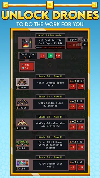 Idle Obelisk Miner (Айдл Обелиск Майнер) [MOD: Бесконечные деньги] - Скриншот 3