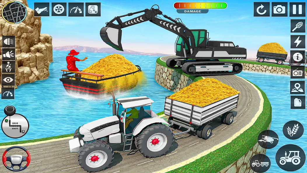Big Tractor Farming Simulator (Биг Трактор Фарминг Симулятор) [MOD: Мод Меню/Взлом] - Скриншот 2