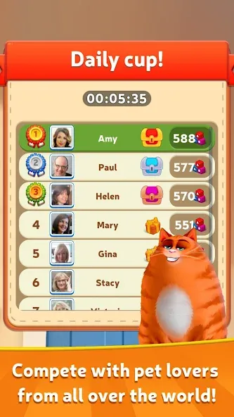 Kitty Scramble: Word Game [MOD: Все открыто] - Скриншот 4