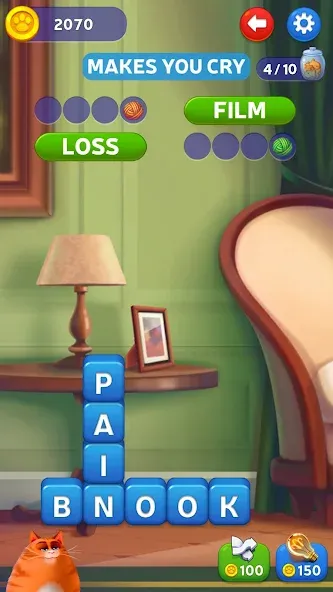 Kitty Scramble: Word Game [MOD: Все открыто] - Скриншот 5
