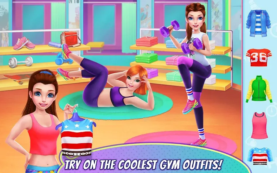 Fitness Girl — Dance & Play [MOD: Меню/Много денег] - Скриншот 1