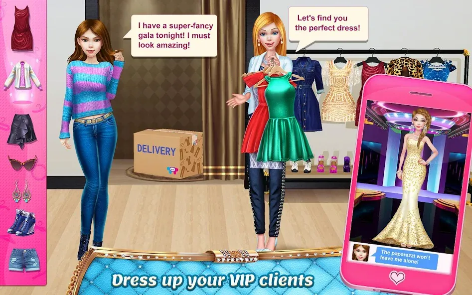 Stylist Girl: Make Me Fabulous [MOD: Меню/Много денег] - Скриншот 2