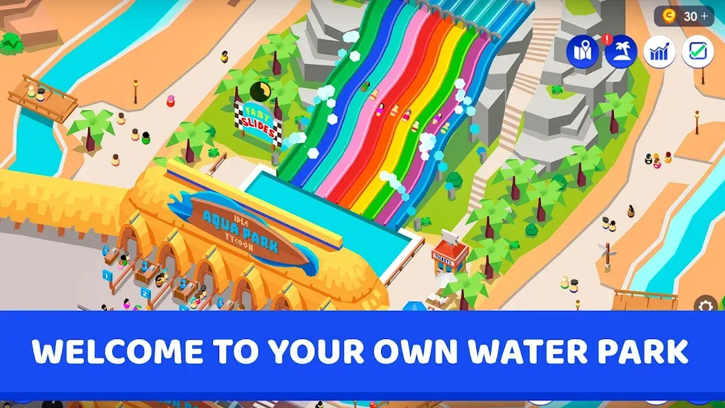 Idle Theme Park Tycoon (Айдел Тем Парк Тайкун) [MOD: Разблокировано] - Скриншот 1