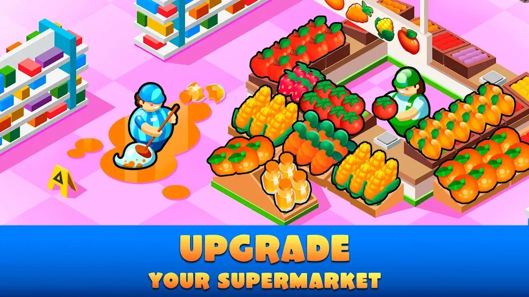 Idle Supermarket Tycoon－Shop (Айдл Супермаркет Тайкун) [MOD: Мод Меню/Взлом] - Скриншот 2