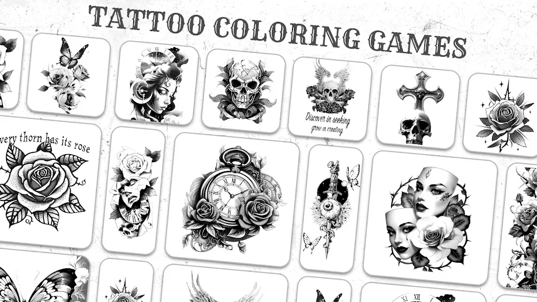 Tattoo Coloring games [MOD: Меню/Много денег] - Скриншот 4