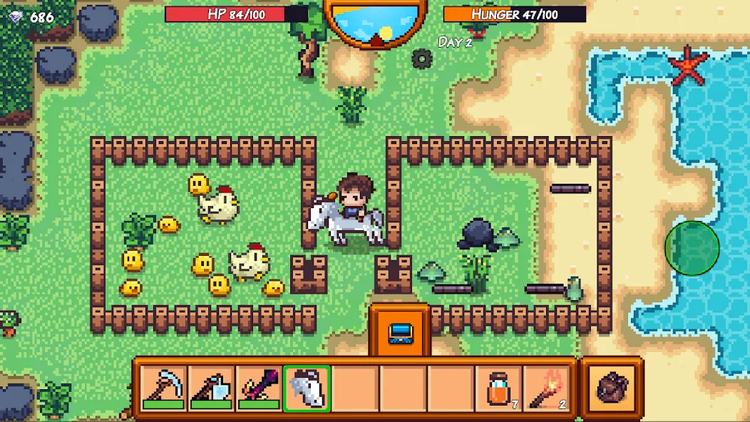 Pixel Survival Game 3 (Пиксельная выживалка 3) [MOD: Меню/Много денег] - Скриншот 3