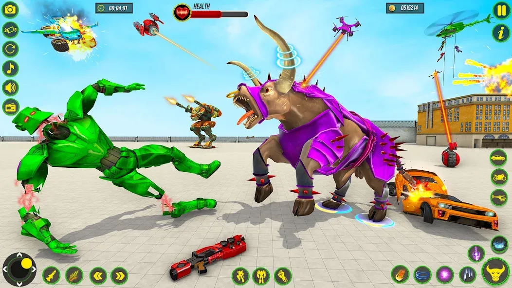 Bull Robot Car Game:Robot Game [MOD: Бесконечные деньги] - Скриншот 3