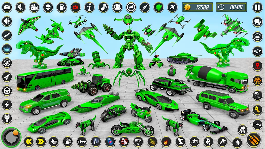 Dino Robot — Car Robot Games (Дино Робот) [MOD: Все открыто] - Скриншот 1