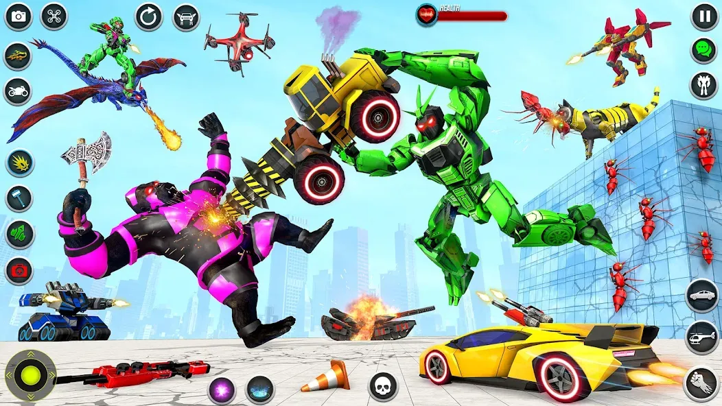 Dino Robot — Car Robot Games (Дино Робот) [MOD: Все открыто] - Скриншот 4