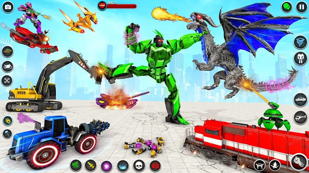 Dino Robot — Car Robot Games (Дино Робот) [MOD: Все открыто] - Скриншот 5