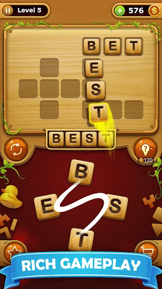 Word Connect — Word Games [MOD: Меню/Много денег] - Скриншот 2