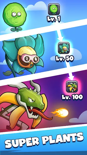 Merge Plants – Monster Defense (Мерж Плантс) [MOD: Mega Mod/Меню] - Скриншот 2