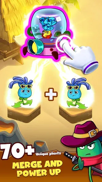 Zombie Defense — Plants War (Зомби Дефенс) [MOD: Все открыто] - Скриншот 3