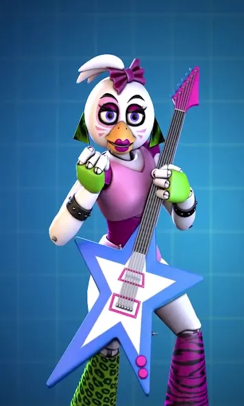 Glamrock Chica Workshop Glitch (Гламрок Чика Мастерская Глитч) [MOD: Бесконечные деньги] - Скриншот 3
