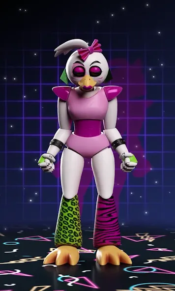 Glamrock Chica Workshop Glitch (Гламрок Чика Мастерская Глитч) [MOD: Бесконечные деньги] - Скриншот 4