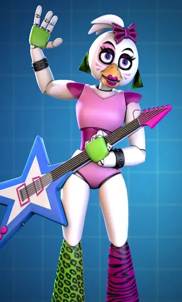 Glamrock Chica Workshop Glitch (Гламрок Чика Мастерская Глитч) [MOD: Бесконечные деньги] - Скриншот 5