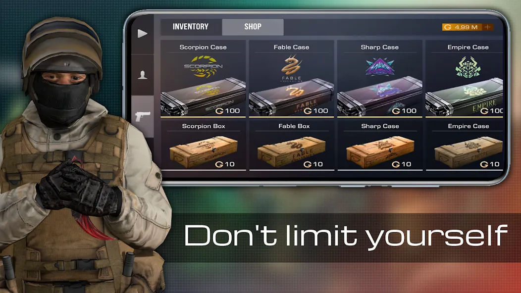 Case guns Simulator Standoff 2 [MOD: Бесконечные деньги] - Скриншот 4
