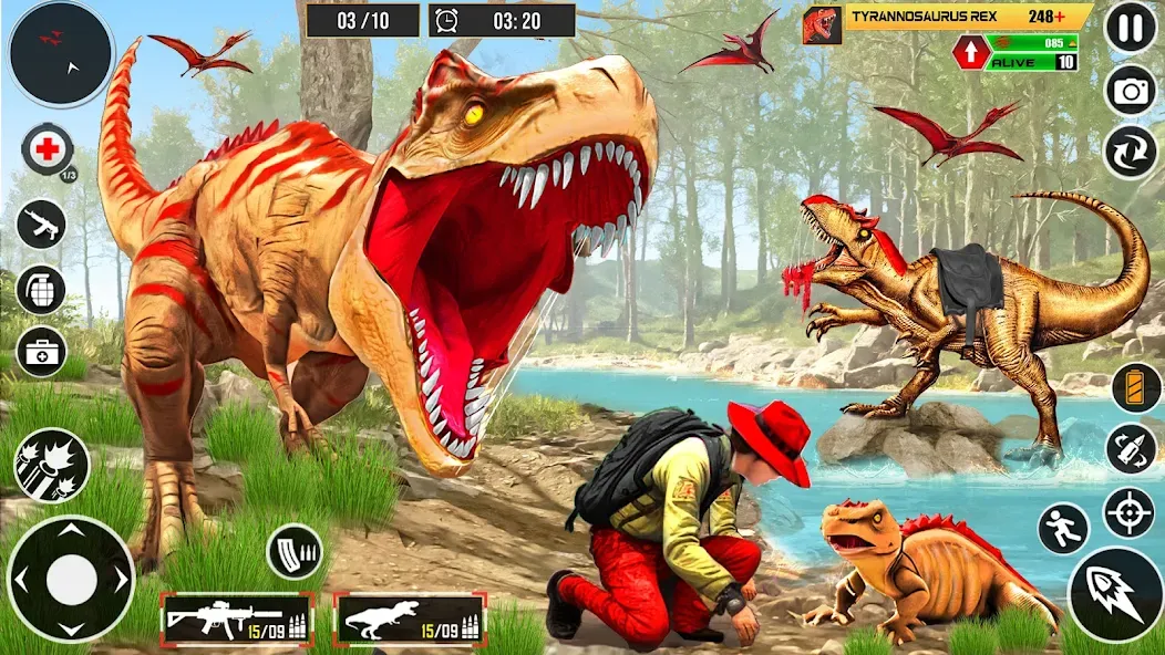 Real Dino Hunter 3D Gun Games (Уайлд Динозавр Хантер Ган Геймс) [MOD: Все разблокировано] - Скриншот 1
