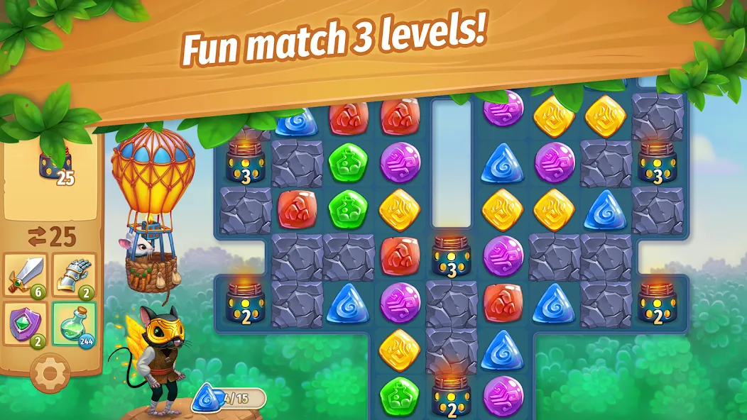 Strongblade: Match 3 Game (Стронгблейд) [MOD: Mega Mod/Меню] - Скриншот 2