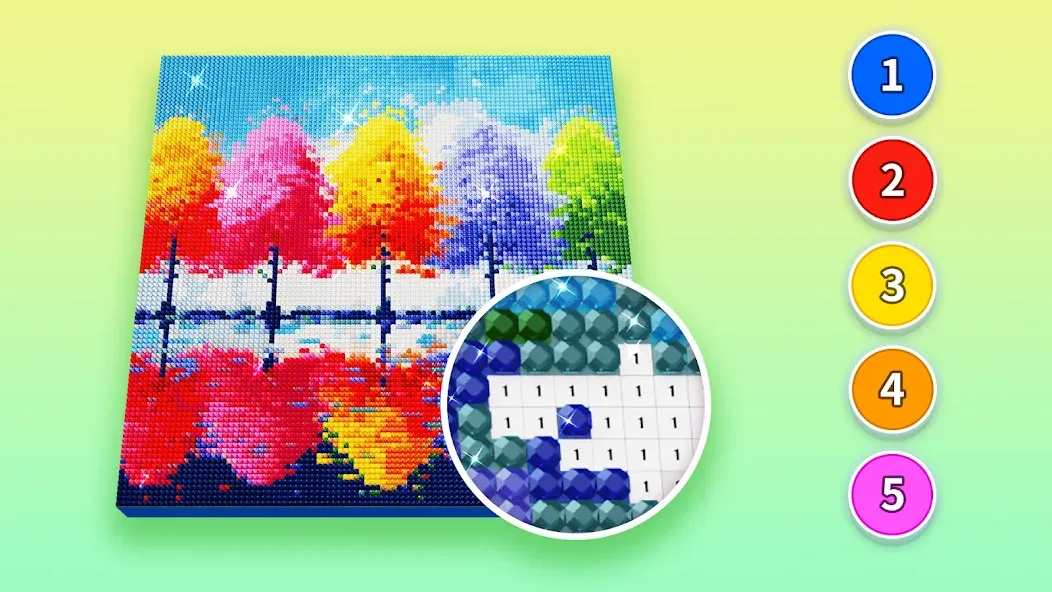 Diamond Painting by Number (Даймонд пейнтинг по номерам) [MOD: Много монет/Энергии] - Скриншот 2