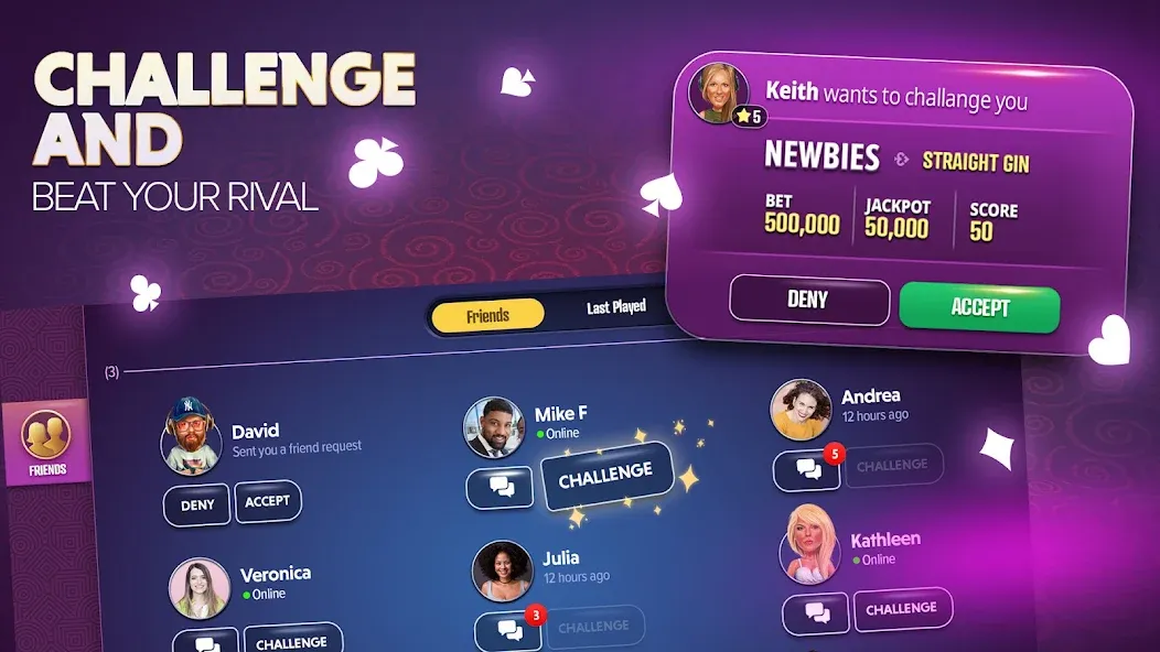 Gin Rummy Extra — Online Rummy (Джин Рамми Экстра) [MOD: Разблокировано] - Скриншот 3