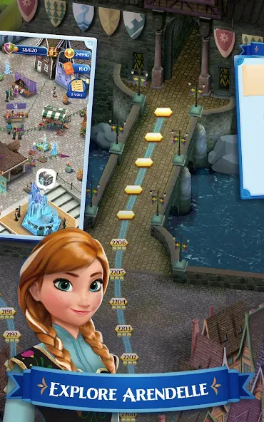 Disney Frozen Free Fall Games [MOD: Все разблокировано] - Скриншот 4