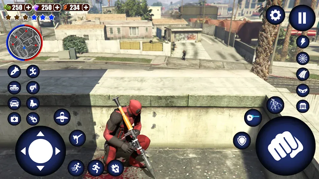 Miami Rope Hero Spider Game 2 [MOD: Все разблокировано] - Скриншот 4
