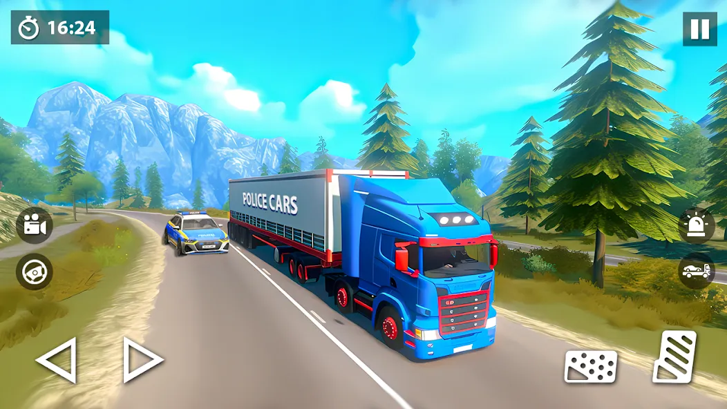 US Police Car Transporter Game (Полицейский транспорт игры) [MOD: Все открыто] - Скриншот 4
