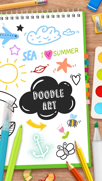 Draw Doodle — Kids drawing [MOD: Разблокировано] - Скриншот 1