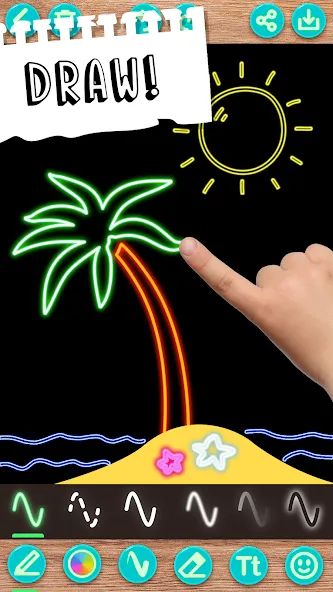 Draw Doodle — Kids drawing [MOD: Разблокировано] - Скриншот 2