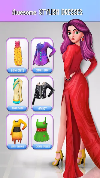 Fashion Stylist Makeup Dressup [MOD: Все разблокировано] - Скриншот 2