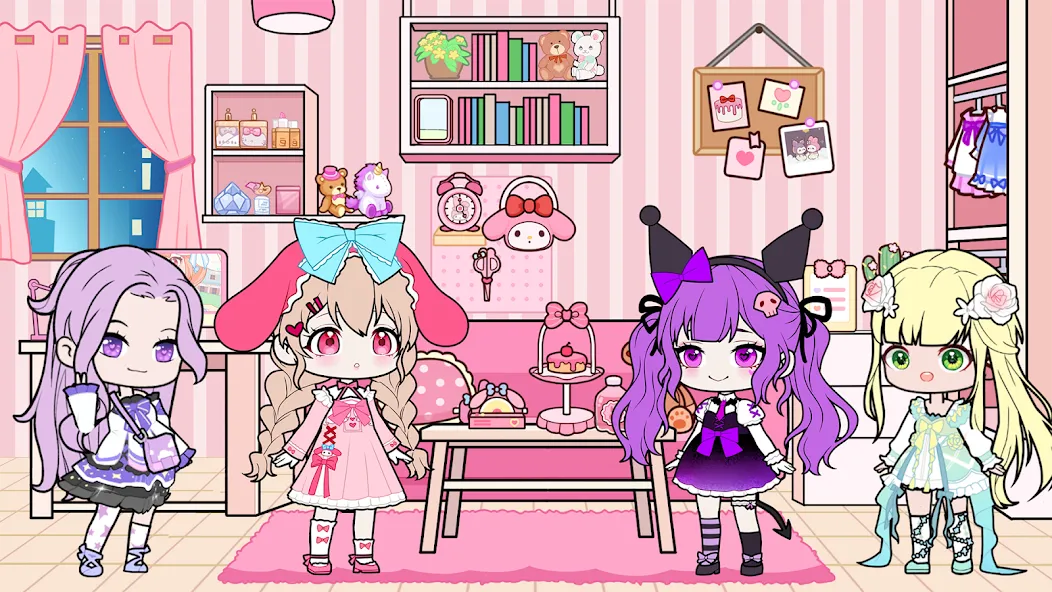 YOYO Doll School life Dress up (ЙОЙО Лайф ворлд) [MOD: Много монет/Энергии] - Скриншот 2
