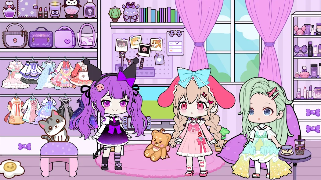 YOYO Doll School life Dress up (ЙОЙО Лайф ворлд) [MOD: Много монет/Энергии] - Скриншот 4