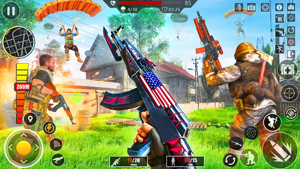 Elite Commando Shooting Games (Элитные игры стрельбы командос) [MOD: Меню/Много денег] - Скриншот 2