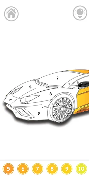 Cars Color By Number (Цветные машины по номерам) [MOD: Все разблокировано] - Скриншот 2
