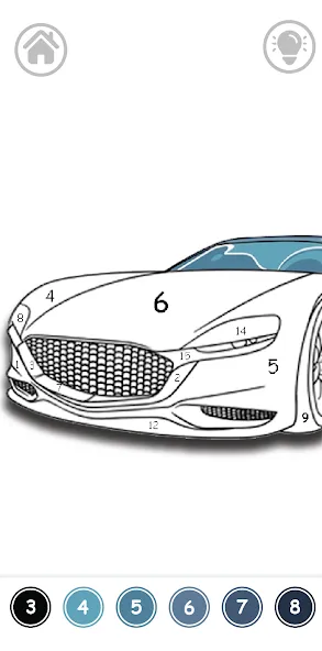 Cars Color By Number (Цветные машины по номерам) [MOD: Все разблокировано] - Скриншот 4