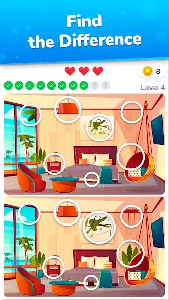 Differences — find & spot them [MOD: Меню/Много денег] - Скриншот 1