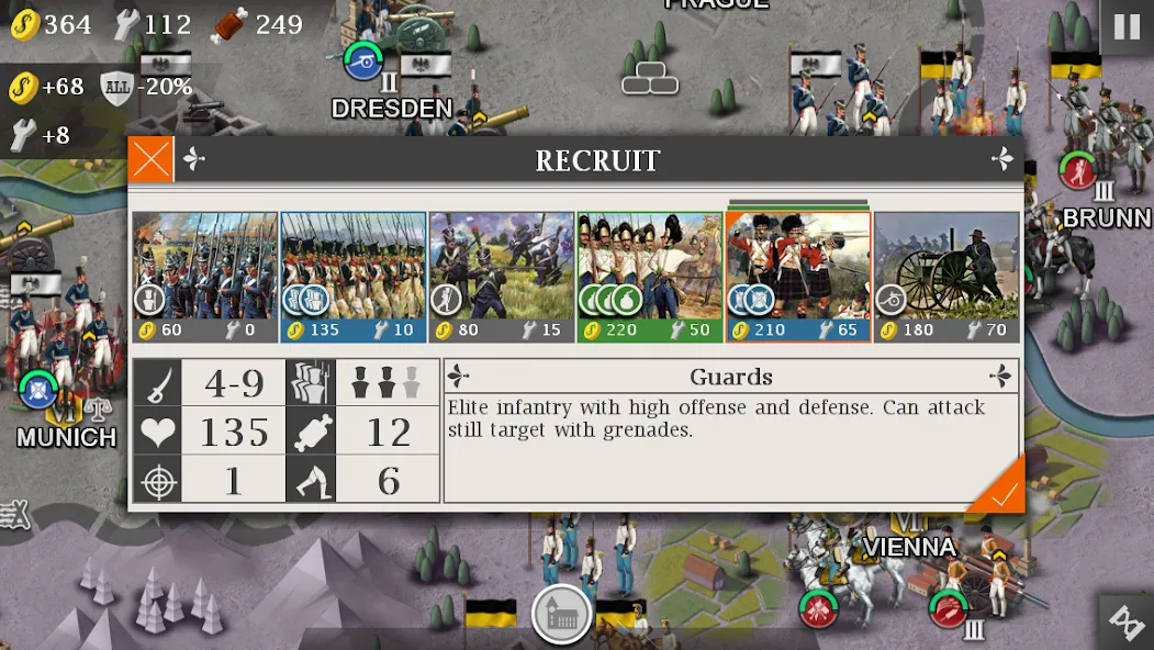 European War 4 : Napoleon (Европейская война 4) [MOD: Все разблокировано] - Скриншот 2
