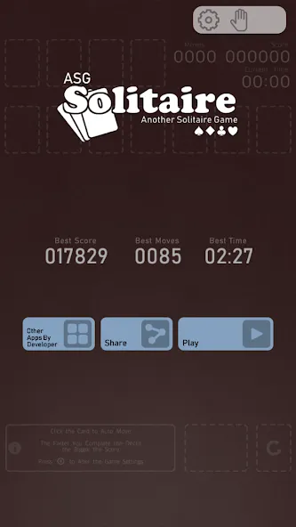 Solitaire — ASG (Солитр) [MOD: Меню/Много денег] - Скриншот 1