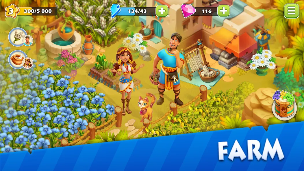 Nile Valley: Farm Adventure (Ниловская долина) [MOD: Меню/Много денег] - Скриншот 2