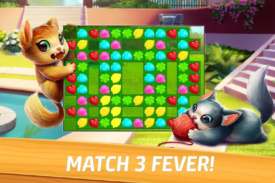 Meow Match (Мяу Матч) [MOD: Меню/Много денег] - Скриншот 4