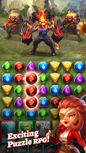 Dragon Strike: Puzzle RPG (Драгон Страйк) [MOD: Мод Меню/Взлом] - Скриншот 1