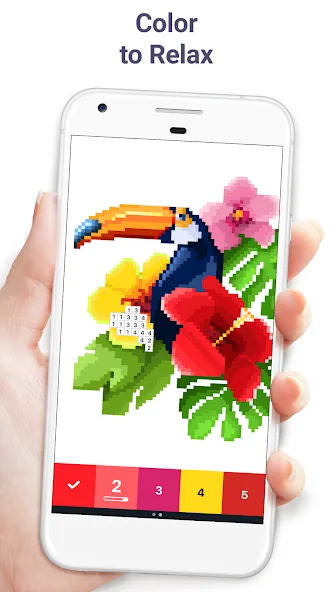 Pixel Art — Color by Number (Пиксельное искусство) [MOD: Много монет/Энергии] - Скриншот 1