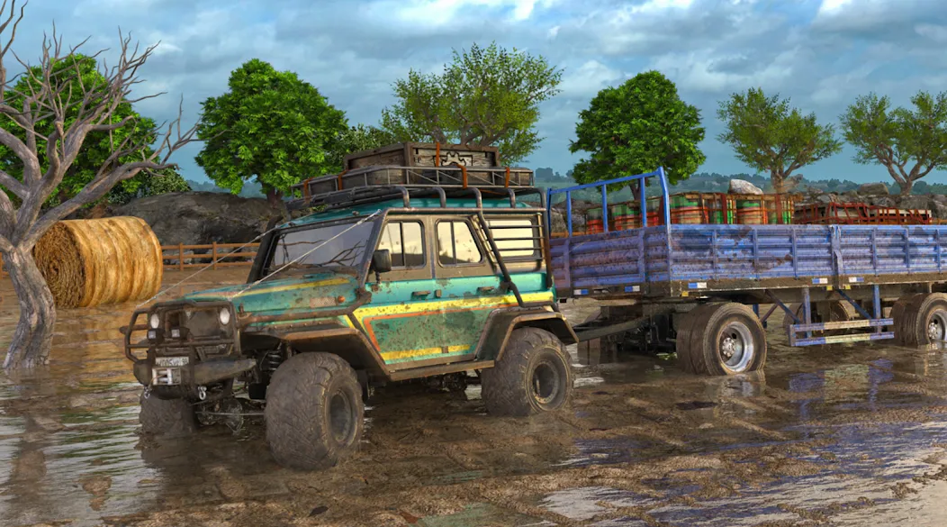 Offroad Mud Truck Driving Sim [MOD: Бесконечные деньги] - Скриншот 2