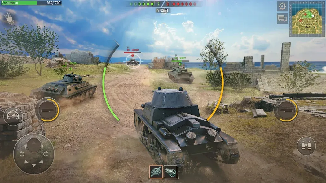 Battle Tanks: Tank Games WW2 (Бэтл Тэнкс) [MOD: Mega Mod/Меню] - Скриншот 2