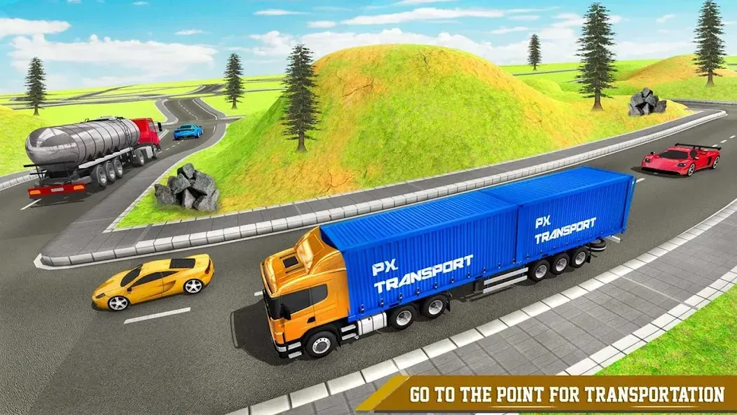 Cargo Transport Truck Driving (Грузовик перевозки грузов) [MOD: Бесконечные деньги] - Скриншот 2